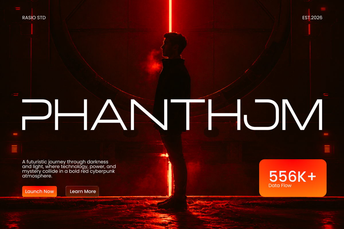 Velunars Modern Tech Futuristic Font, a Sans Serif Font by Rasio Studio (Photo 4 of 9)