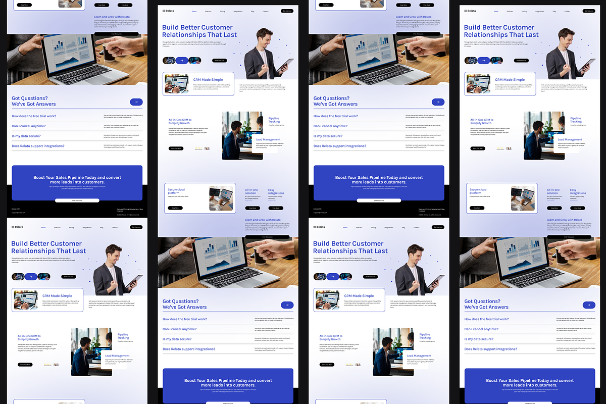 Figma CRM Landing Page, a Landing Page Template by Musara (Photo 4 of 6)