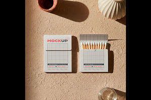 Matches Design Collection Mockups, a Mockup by Luuqas Design