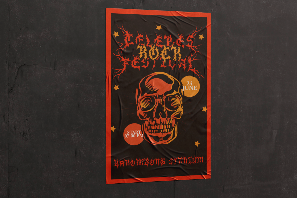 Silent Scream - Metal Font, a Blackletter Font by PutraCetol Studio (Photo 6 of 11)