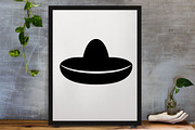 Sombrero Silhouette SVG, an Object Illustration by newminddesign (Thumbnail 3 of 3)