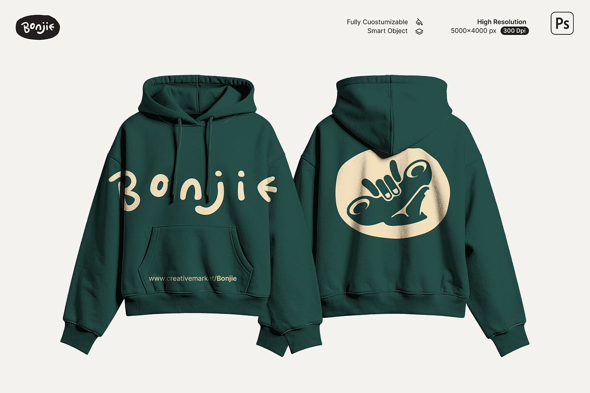 Kangooro Pullover Hoodie Mockup, a Hoody Mockup by Pipello Grafik (Photo 1 of 3)