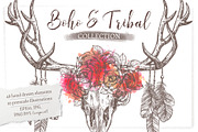 Boho And Tribal Graphic Collection, an Illustration by alexrockheart (Thumbnail 1 of 9)