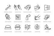 Hygiene of hands, body, premises, an Outline Icon by Tettygreen (Thumbnail 2 of 2)
