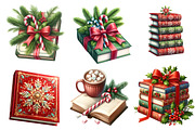 Christmas Books Clipart, an Illustration by Designworld (Thumbnail 2 of 5)