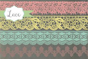 Vintage Lace Borders Clipart