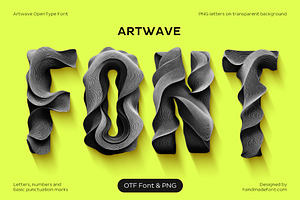 Artwave Font, a Sans Serif Font by Handmadefont