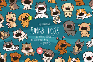 Cute Kawaii Dogs Characters, an Animal Illustration by Palau