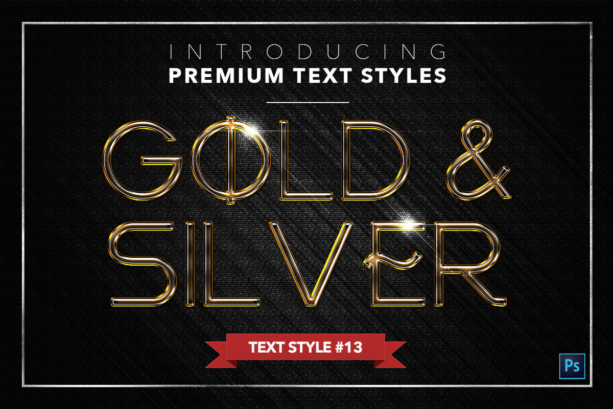 Gold & Silver #3 - 15 Text Styles, a Layer Style Add-On by Jonas Stensgaard (Photo 14 of 18)