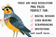 Whimsical Valentine Birds & Love Let, an Illustration by Libby Wishes (Thumbnail 6 of 7)