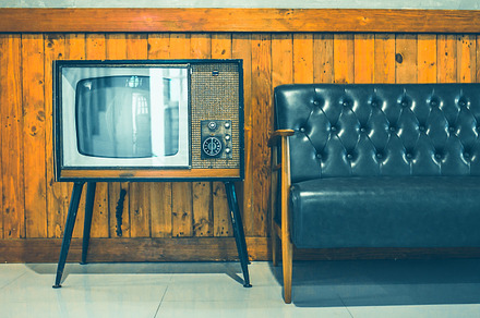 Retro tv turned featuring backgrounds, broadcasting, and computer, an Arts & Entertainment Photo by Mybnassphoto