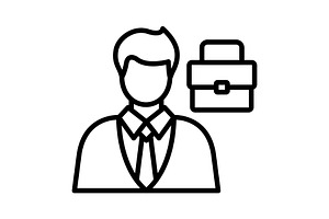 Businessman Line Icon, an Icon by Pexelpy