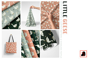 Little Geese Seamless Patterns