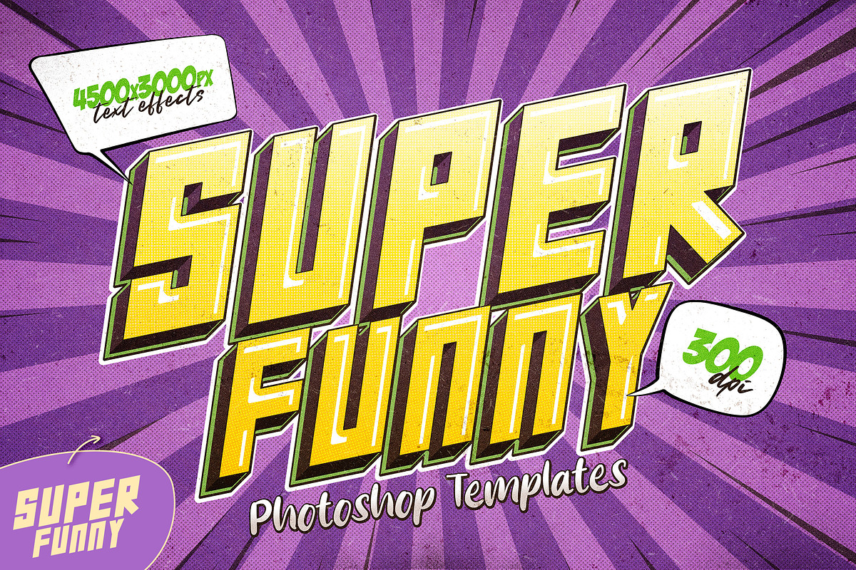 Retro Comics Text Effects, a Layer Style Add-On by Andrew Skoch Design (Photo 5 of 8)