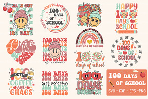 100 Days Of School Retro Bundle SVG
