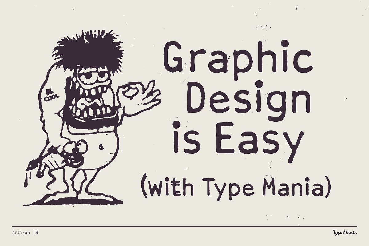 Artisan TM – Distressed Typewriter, a Sans Serif Font by Type Mania (Photo 13 of 13)