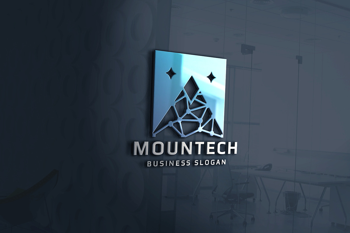 Mountain Tech Letter M Logo, a Branding & Logo Template by Design_Planet (Photo 2 of 5)
