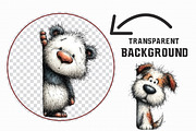 Quirky Peeking Around Corner Animals, an Illustration by Libby Wishes (Thumbnail 5 of 6)
