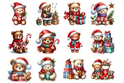 Christmas Bear Clipart, an Illustration by Design Market (Thumbnail 3 of 4)