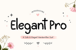 Elegant Pro, a Handwritten Font by Wow Magic