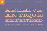 Archive Antique Extended, a Font by Archive Type Fonts (Thumbnail 1 of 3)