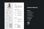 RESUME TEMPLATE, a Resume Template by graphicbox (Thumbnail 1 of 3)