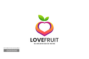 Love Fruit Gradient Colorful Logo, a Branding & Logo Template by ivan_artnivora