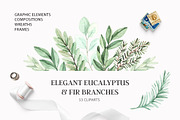 Sale - Greenery bundle. Watercolor, a Decorative Illustration by Kate Macate (Thumbnail 3 of 7)