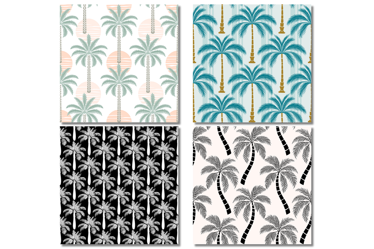 Palm Tree Tropical Seamless Patterns, a Pattern Graphic by wind mill (Photo 3 of 3)