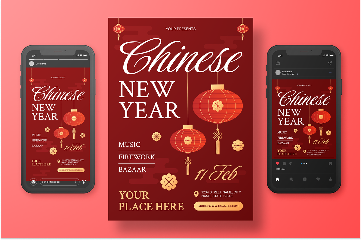 Lunar New Year Flyer Set, a Flyer Template by Annora Studio (Photo 4 of 6)