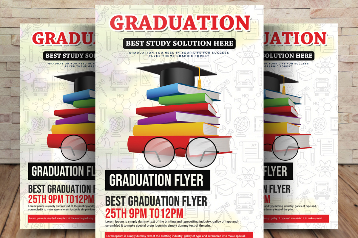 Graduation Flyer, a Flyer Template by graphicforest