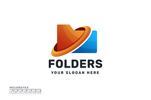 Folder Gradient Colorful Logo Vector, a Branding & Logo Template by yuanesei