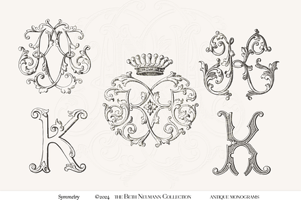 Antique Monograms A Creative Market Shop