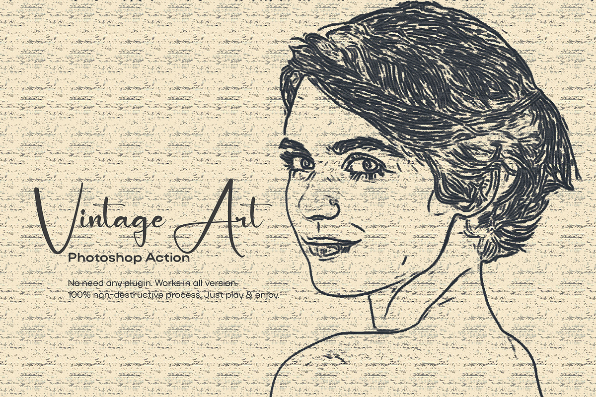 Vintage Art Effect, an Action Add-On by DesignCave (Photo 1 of 5)
