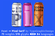 FONT Pixel Serif FLEXIBLE System Typ, a Serif Font by Typo Graphic Design (Thumbnail 2 of 7)