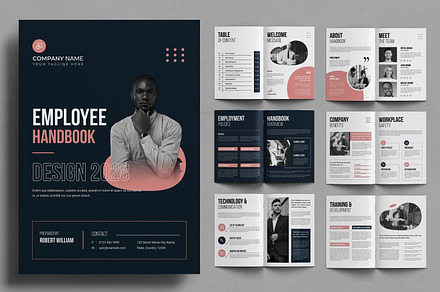 Employee Handbook Brochure Layout, a Brochure Template by ContestDesign