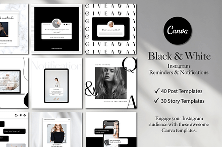 Black and White Instagram Reminders