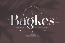 Bagkes Elegant Serif Font Typeface