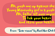 Lick Your Heart, a Font by pizzadudedotdk (Thumbnail 6 of 10)