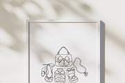 Coquette Valentine Outline Clipart, a Seasonal Illustration by TitaLivingArt (Thumbnail 7 of 9)