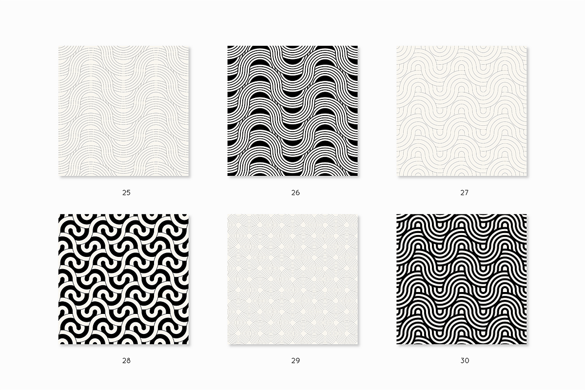 Interwoven Seamless Patterns, a Pattern Graphic by Curly_Pat (Photo 7 of 11)