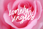 Lonely Angels Brush Font, a Script Font by chekart (Thumbnail 1 of 9)