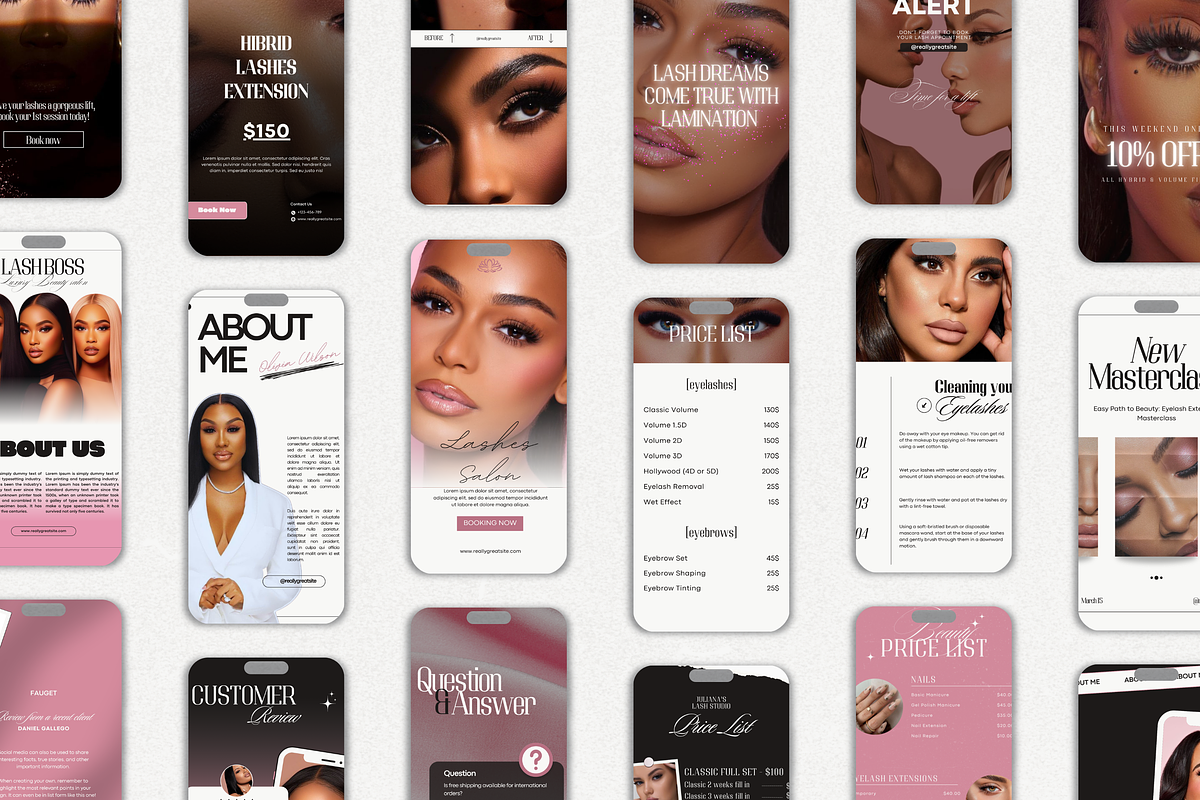 Lash Technician Instagram Template, a Social Media Template by My Template Studio (Photo 5 of 21)