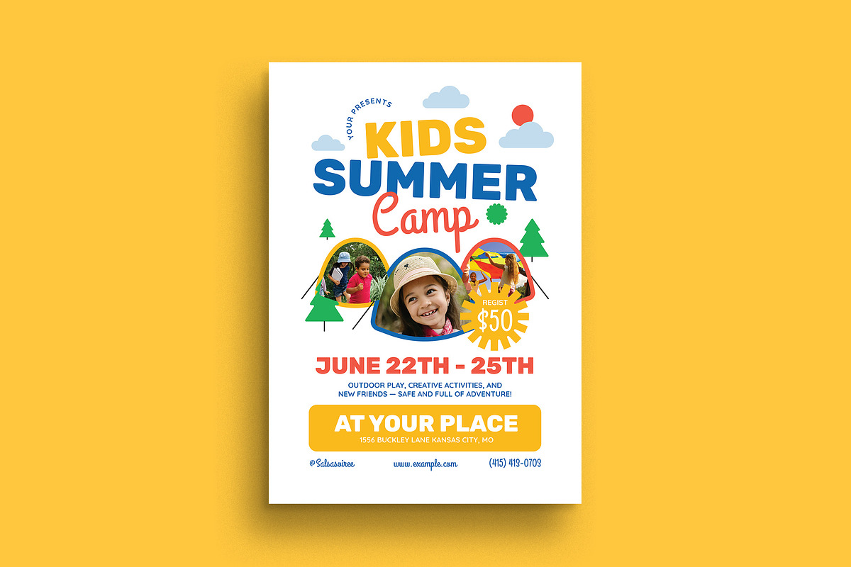 Kids Summer Camp Event Flyer, a Flyer Template by Guuver (Photo 1 of 3)