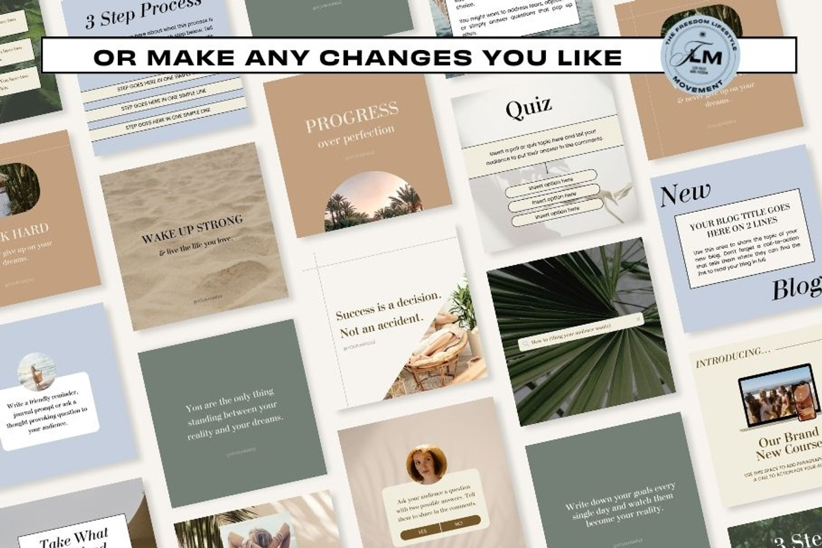 Engagement Post - Pink Boho, a Social Media Template by Freedom Business Shop (Photo 7 of 11)