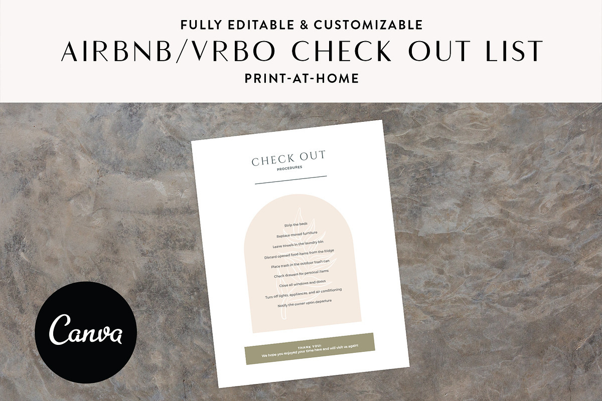 Arches Check Out List for Airbnb, a Templates & Theme by Kin Studio (Photo 1 of 5)