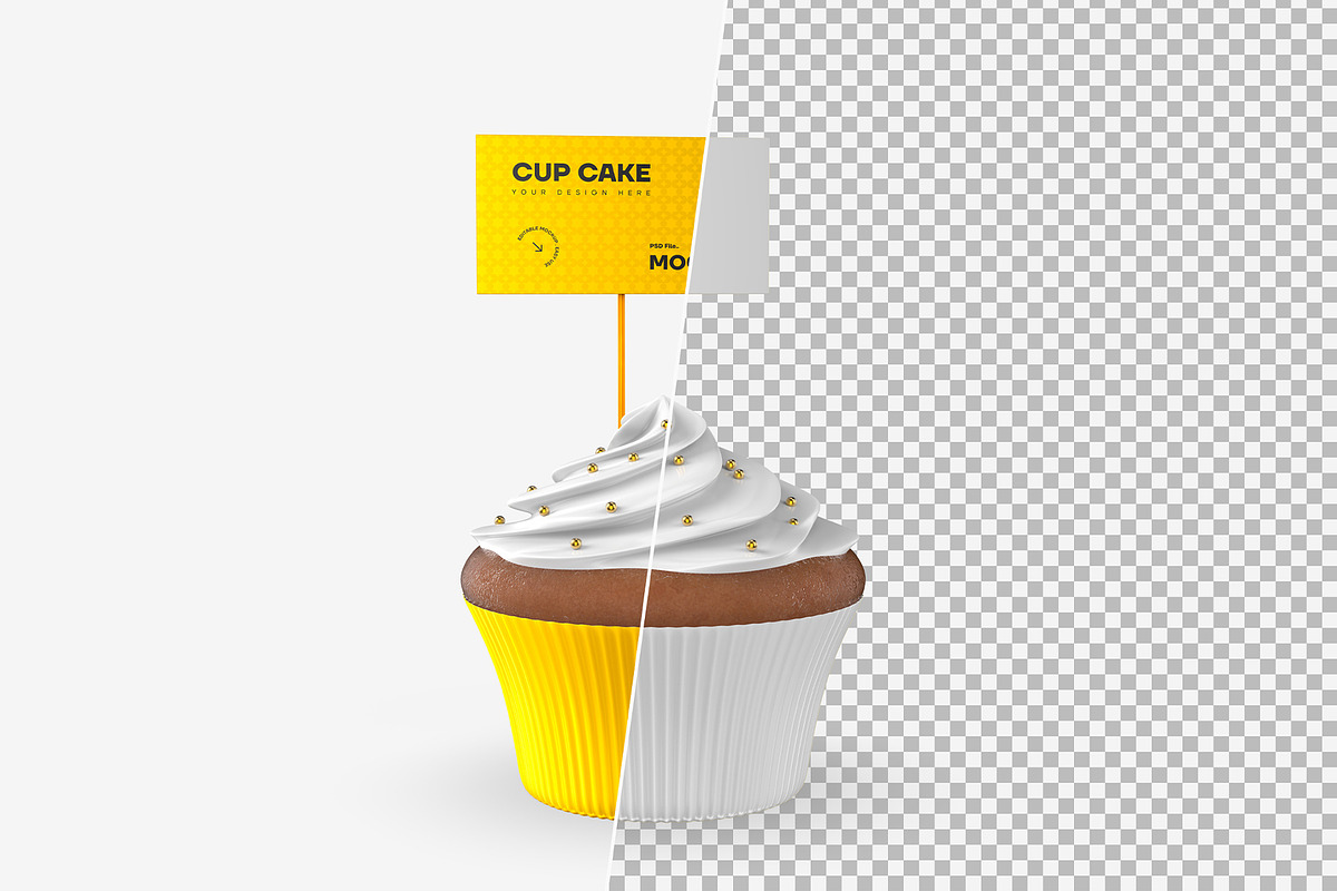 Cupcake Mockup, a Cups & Container Mockup by graphypix (Photo 2 of 3)