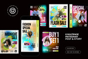 White Black Fashion Instagram Set, a Social Media Template by graphicook (Thumbnail 1 of 3)
