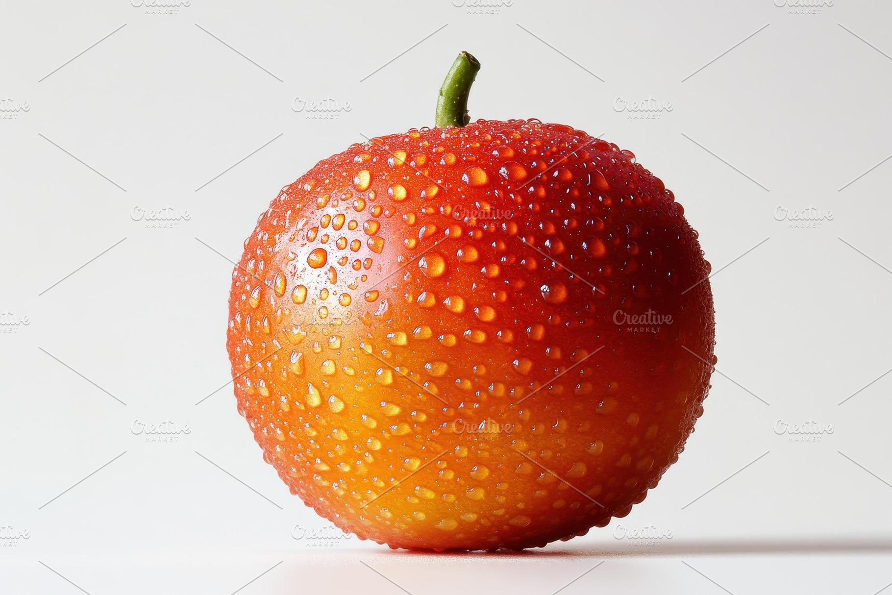 Ripe red tomato glistening, a Photo by Pavel_design