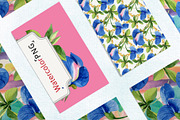 Sweet pea flowers Watercolor png, an Illustration by WatercolorPNG.com (Thumbnail 8 of 10)
